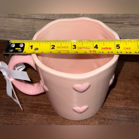 Super Cute Pink Ceramic Mug with Hearts 💕 Perfect Valentines Day - NEW - Picture 11 of 11